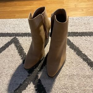Size 8 tan booties only worn once